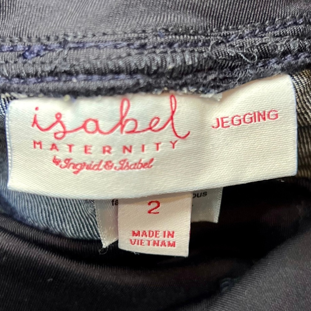 Isabel Maternity by Ingrid & Isabel Dark Wash Maternity Jeggings Size 2 - Picture 3 of 4